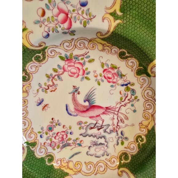 Minton Green Cockatrice Rimmed Soup – Bone China England 1912-1950 – Mult Avail - Picture 3 of 10